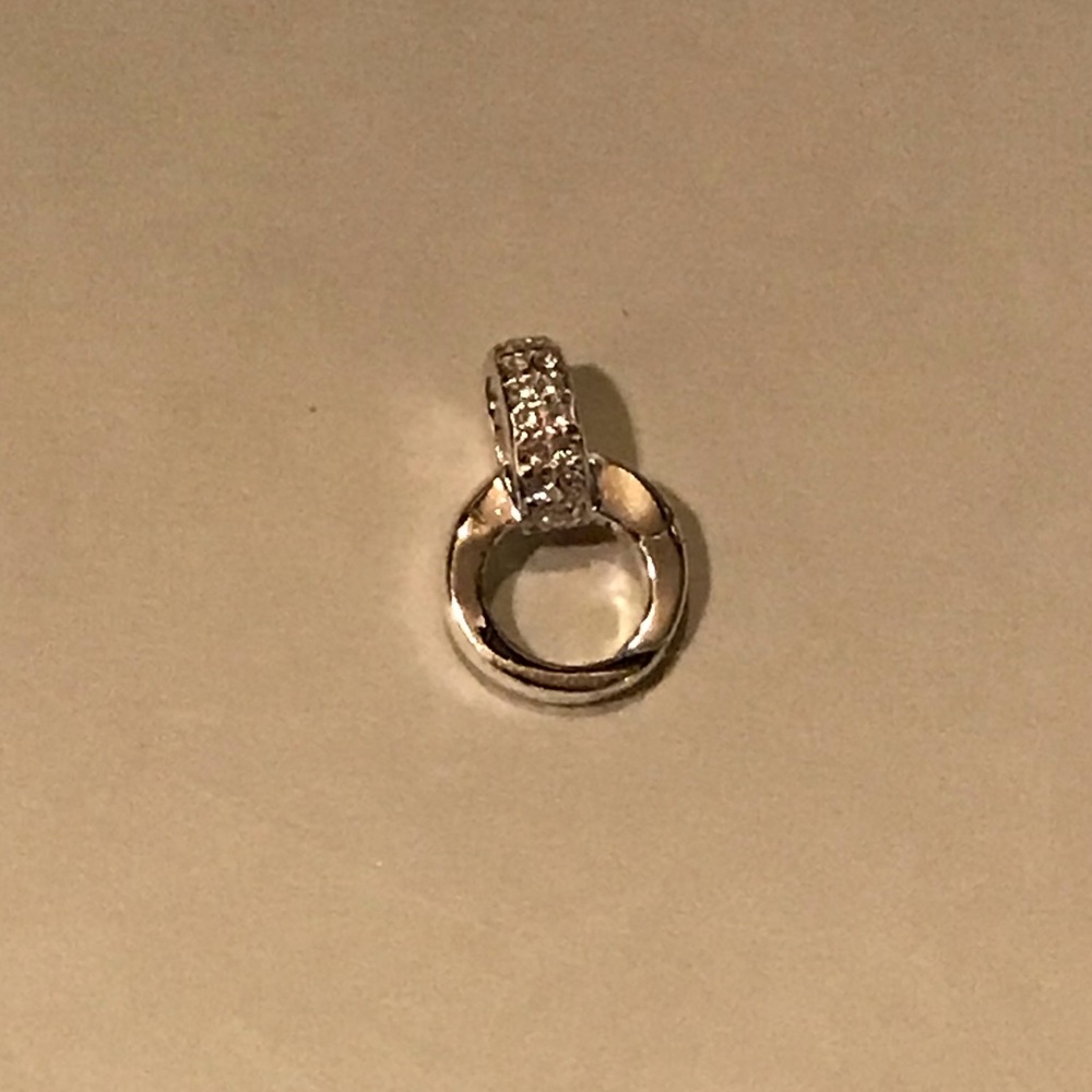 Jewelry spacer clasp silver pave by origami owl
